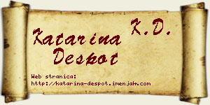 Katarina Despot vizit kartica